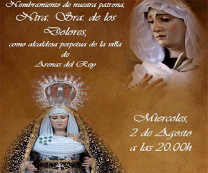 Arenas de rey nombrará a su Virgen “Alcaldesa perpetua honoraria”