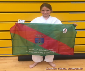 Carmen Moya, en la categoría infantil, campeona en la III Copa de Andalucía de karate 