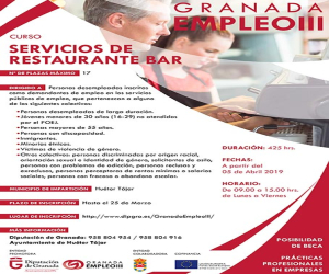 Curso de “Servicio de restaurante y bar”, en Huétor Tajar