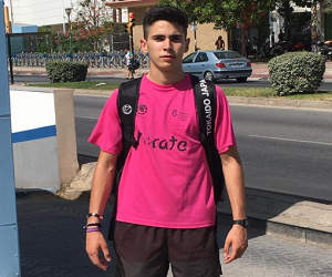 Óscar Correa en la convocatoria de las selecciones andaluza y portuguesa de karate