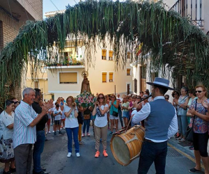 Se volvió a procesionar la imagen de la Virgen de los Ángeles
