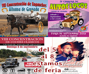 Del 5 al 8 de septiembre de 2019, Alhama de feria