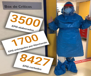 El proyecto solidario de confección de trajes de protección no para de crecer