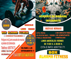 Box Alhama Fitness reinicia su actividad el lunes 1 de junio