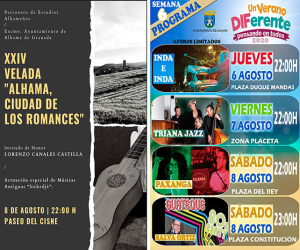 Velada de los romances y música de verano para este fin de semana