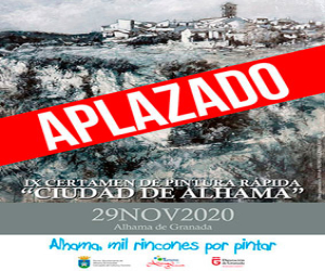 Se suspende, o aplaza, la IX edición del Certamen de Pintura Rápida “Ciudad de Alhama de Granada 2020”