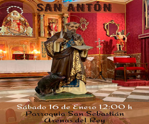 Bendición de los animales en Arenas del Rey en la festividad de San Antón