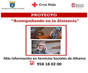 Cruz Roja está llevando a cabo en Alhama un proyecto de acompañamiento a distancia de personas mayores