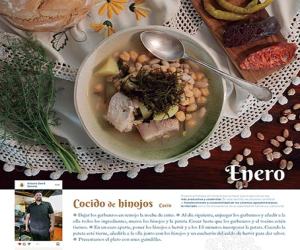 Segundo calendario de 'Tierra de Aguas' dedicado a la rica gastronomía local