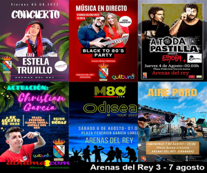 Arenas del Rey en fiestas del 3 al 7 de agosto