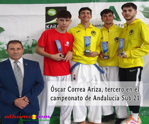 Oscar Correa Ariza, tercero en el Campeonato de Andalucía de Karate Sub 21