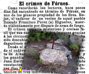 La Resinera de Fornes, crónica de sucesos en la prensa histórica 1898-1939