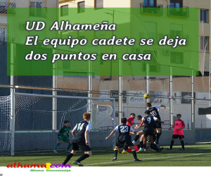 El equipo cadete se deja dos puntos en casa