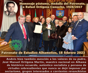 Rafael Ortigosa, desde la gratitud y el reconocimiento