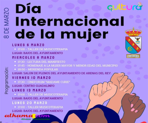 Todo preparado en Arenas del Rey para celebrar el Día Internacional de la Mujer 2023