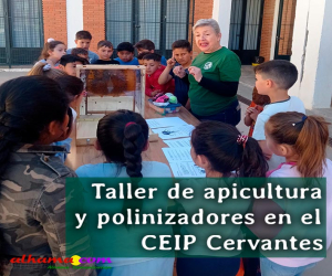 Taller de apicultura y polinizadores en el CEIP Cervantes