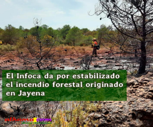 El Infoca da por estabilizado el incendio forestal originado en Jayena