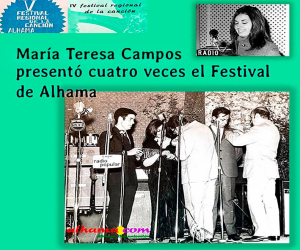 Mary Tere Campos, presentó cuatro veces el Festival de Alhama
