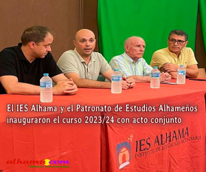 El IES Alhama y el Patronato de Estudios Alhameños inauguraron el curso 2023/24 con acto conjunto