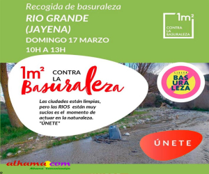 Únete para Limpiar Nuestros Ríos de la Basuraleza, acción de limpieza en el río Grande de Jayena