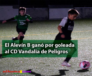 El Alevín B ganó por goleada al CD Vandalia de Peligros