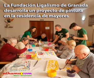 La Fundación Ligalismo de Granada desarrolla un proyecto de pintura en la residencia de mayores