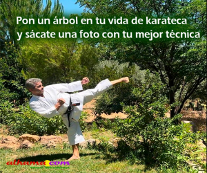 Pon un árbol en tu vida de karateca y sácate una foto con tu mejor técnica