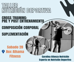 Taller de nutrición deportiva organizado por Box Alhama Fitness 