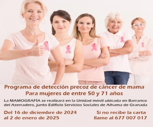 Programa de detección precoz del cáncer de mama en Alhama
