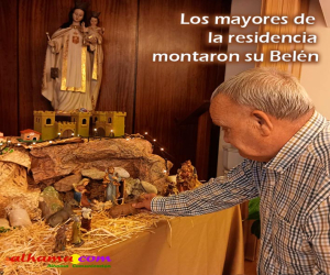 Los mayores de la residencia montaron su Belén