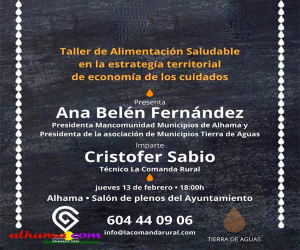 Este jueves, 13 de febrero, taller de "Alimentación saludable"