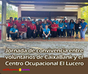 Tarde de convivencia entre voluntarios de CaixaBank y el Centro Ocupacional El Lucero