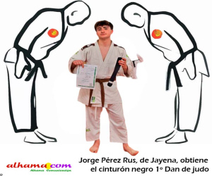 Jorge Pérez Rus, de Jayena, obtiene el cinturón negro 1º Dan de judo tras superar el examen federativo andaluz