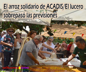 El arroz solidario de ACADIS/El lucero sobrepasó las previsiones
