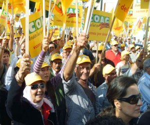 Manifestación en Sevilla de los ganaderos andaluces por la crisis del sector