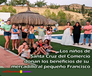 Los niños de Santa Cruz del Comercio donan los beneficios de su mercadillo al pequeño Francisco