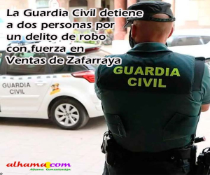 La Guardia Civil detiene a dos personas por un delito de robo con fuerza en Ventas de Zafarraya