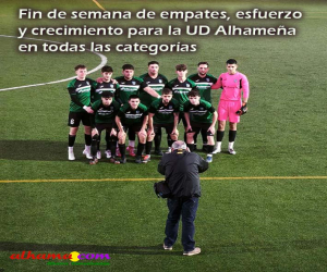 Fin de semana de empates, esfuerzo y crecimiento para la UD Alhameña en todas las categorías