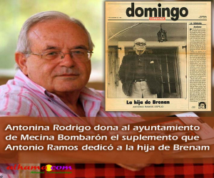 Antonina Rodrigo dona al ayuntamiento de Mecina Bombarón el suplemento que Antonio Ramos dedicó a la hija de Brenam