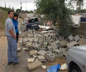 Temporal de agua y viento en la comarca