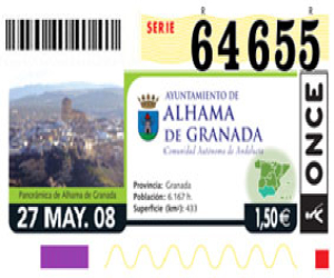 El día que Alhama fue protagonista en el cupón de la ONCE