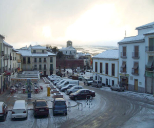 Amanecer nevado en Alhama