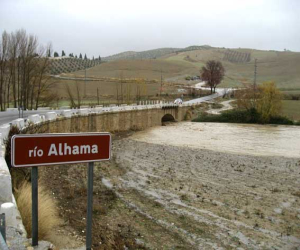 Río Alhama, el día de Nochebuena de 2009; 110.000 litros por segundo