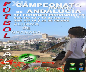 Se disputa en Alhama el campeonato de Andalucía de selecciones sub 16 y sub 23 de fútbol sala femenino