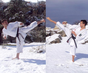 ¿Quién dijo frío?, los karatecas disfrutan de todas las estaciones