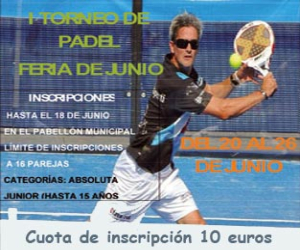 Torneo de pádel en la Feria de junio 2011 de Alhama