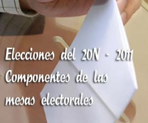 Componentes de las mesas electorales para el domingo 20 de noviembre