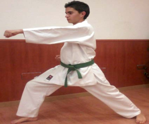 Iván García, un joven jatareño que destaca en el kárate