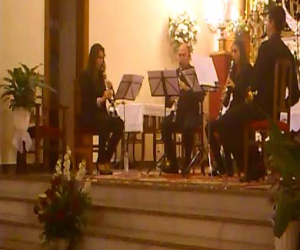 Actuación del ’Cuarteto de viento EMAG’