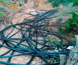 Siete detenidos por el robo de más de 3.000 metros de cable de cobre en municipios de la provincia